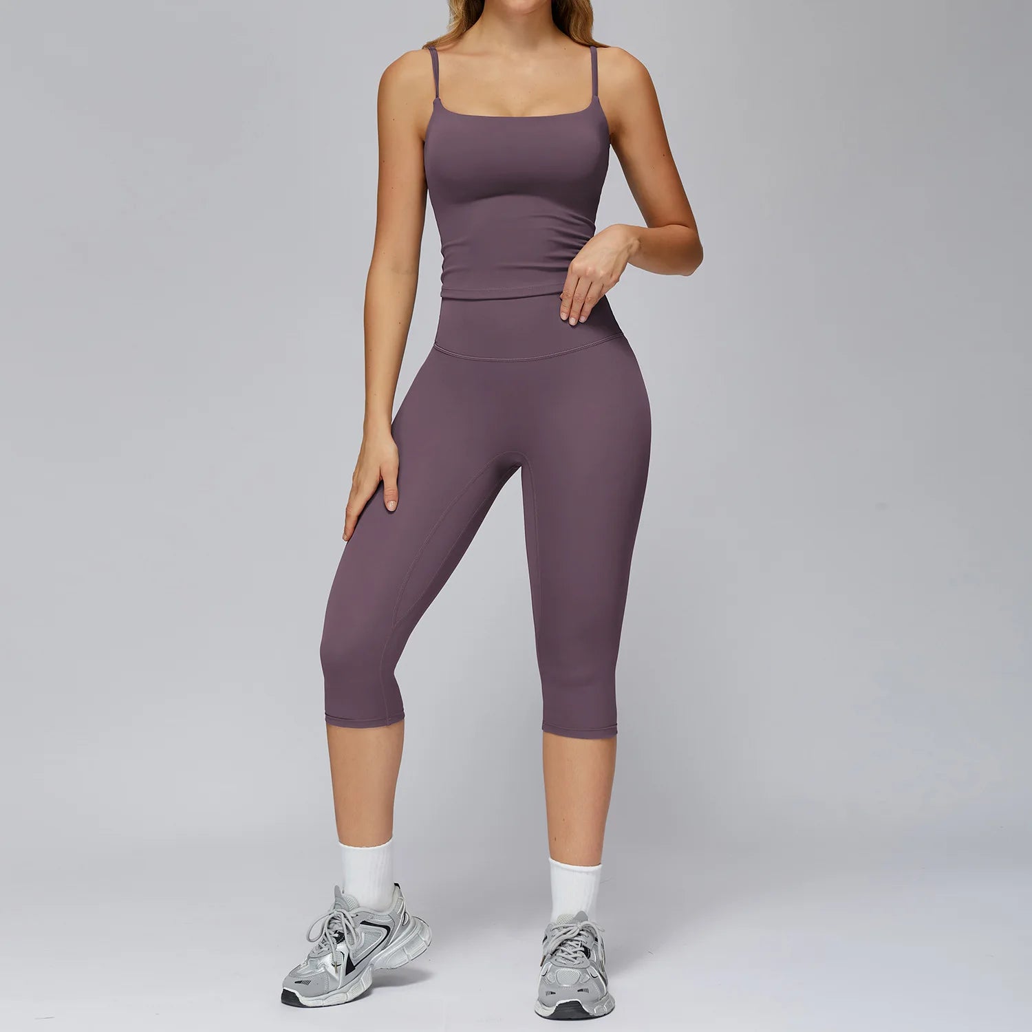 Ensemble Yoga Femme 2 ou 3 Pièces – Legging & Haut Sport Respirant Anti-Boulochage - Nava