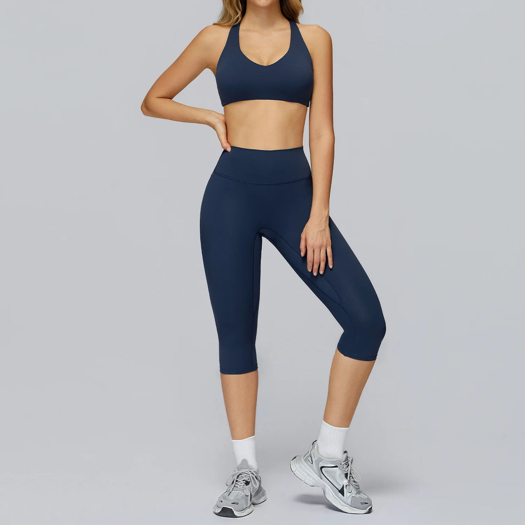 Ensemble Yoga Femme 2 ou 3 Pièces – Legging & Haut Sport Respirant Anti-Boulochage - Nava